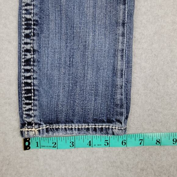 Silver Jeans Womens Size 26 Suki Mid Capri Distressed Embellished - Picture 16 of 16